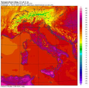 temperature massime domani, domenica 3 luglio