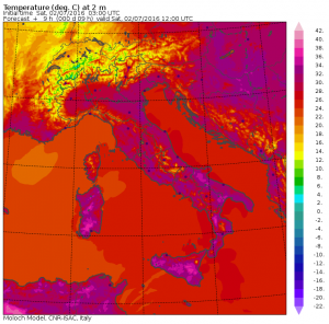 temperature massime oggi, sabato 2 luglio