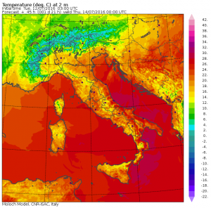 Meteo Italia: temperature massime in calo nella notte tra mercoledì 13 e giovedì 14