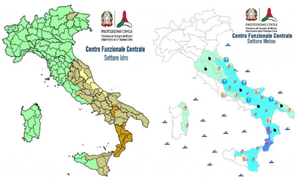 allerta meteo protezione civile martedì 6 settembre 2016