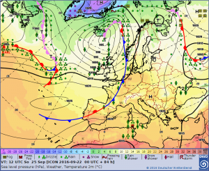 previsione per domenica 25 settembre