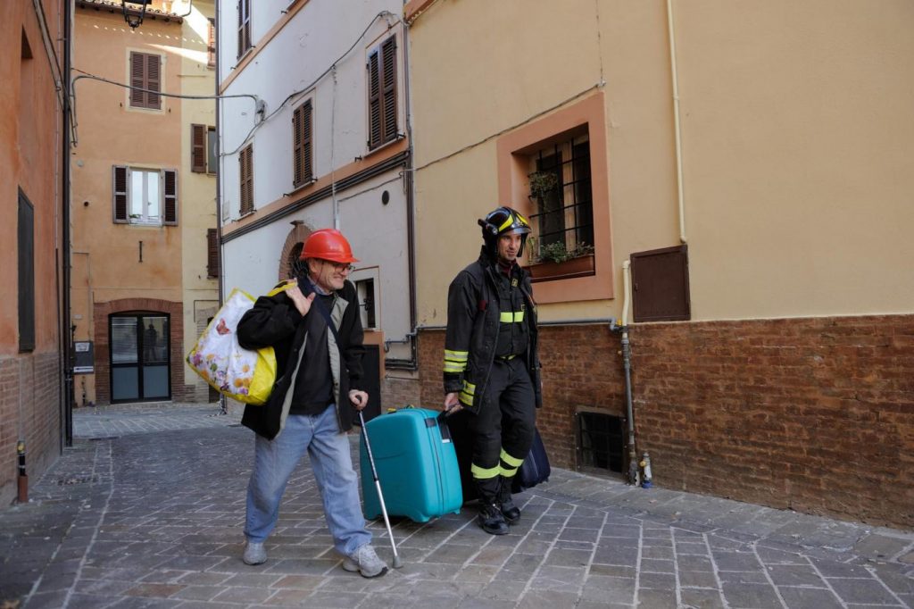 La città di Camerino devastata dal sisma