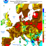 Clima, i dati NOAA su Settembre 2016: fresco e con piogge da record al Sud Italia, caldo e secco al Nord [MAPPE]