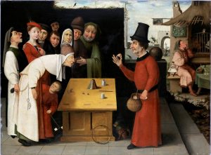 School of Hieronymus Bosch, Holland, 1474–1516 The Conjurer, after 1500 Oil on panel Bequest of Oliver O. and Marianne Ostier, New York, to the America-Israel Cultural Foundation B77.0069