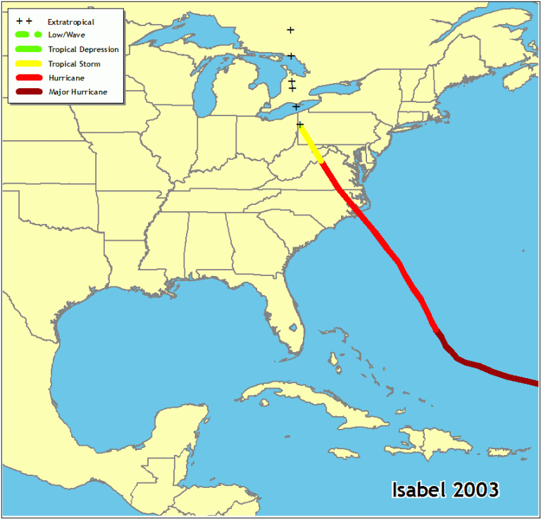 Uragano Isabel 2003