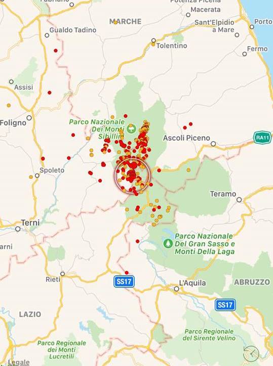 terremoto appennino