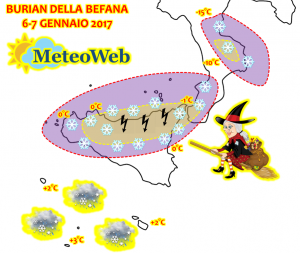 allerta meteo burian della befana calabria e sicilia