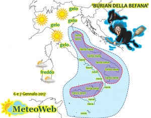 allerta meteo burian della befana italia mappe e dettagli città per città meteoweb