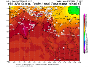 Il caldo che inizia a formarsi in India