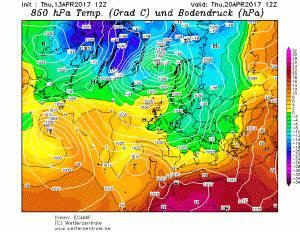 ECMWF 850  del 20 apr.