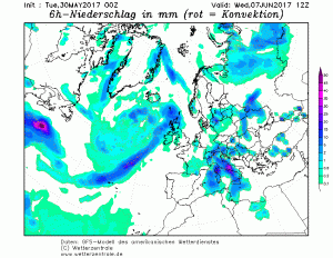 Pioggia GFS del 7
