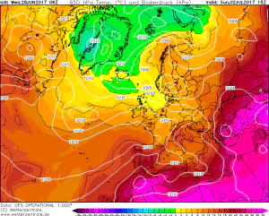Mappa GFS per Domenica 2 Luglio