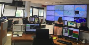 La sala operativa di sorveglianza sismica di Roma