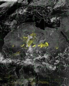 I temporali in azione sul Sahara algerino