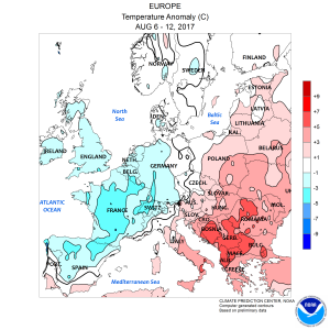 anomalie noaa 6 12 agosto 2017