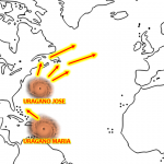 Allerta Meteo, Atlantico furioso: gli uragani “Jose” e “Maria” fanno sempre più paura, attenzione anche in Europa [MAPPE]