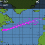L’Uragano Maria minaccia l’Europa: 13 Paesi in allerta, arriverà tra 2 e 3 Ottobre [MAPPE e DETTAGLI]