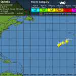 Ophelia si rafforza e diventa un uragano di 1ª categoria: si dirige verso l’Europa [MAPPE]