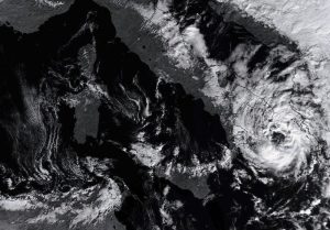 Uragano Mediterraneo Numa mar Ionio