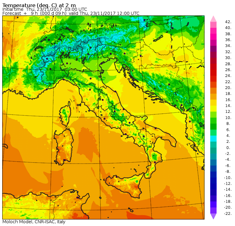 Meteo Italia oggi