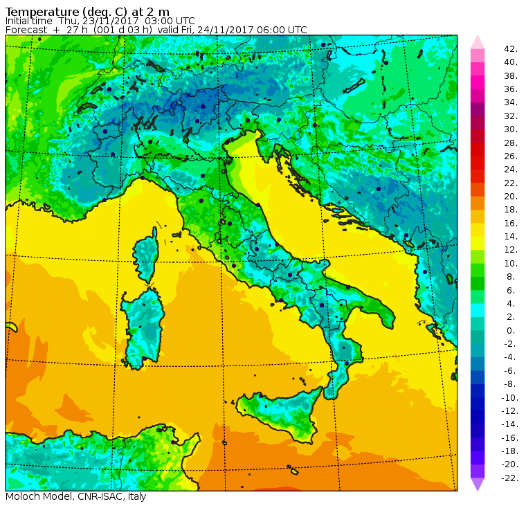 Meteo Italia oggi