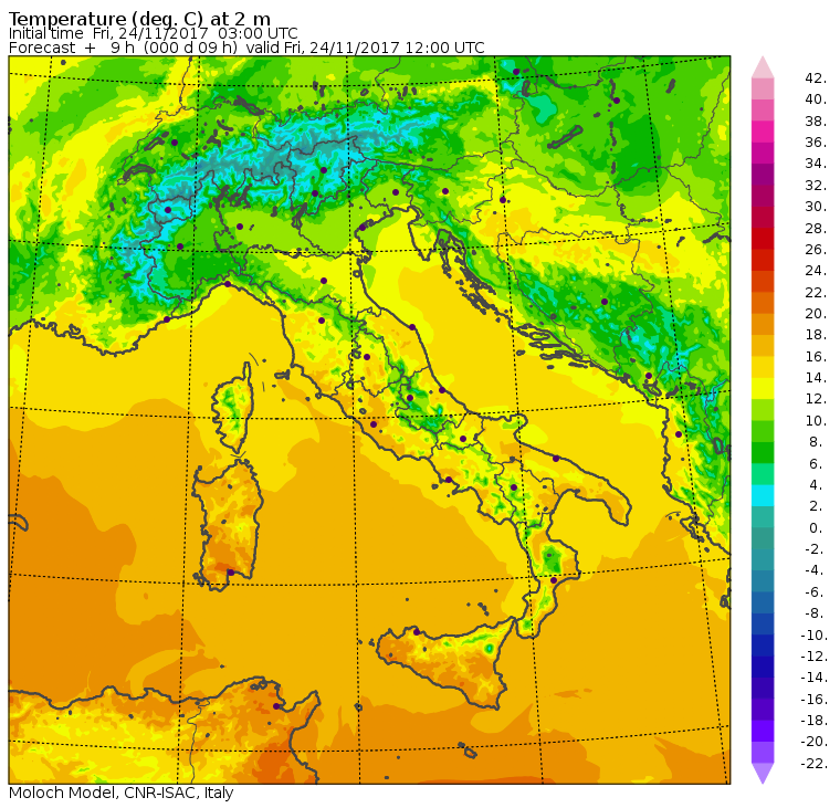 previsioni meteo novembre italia