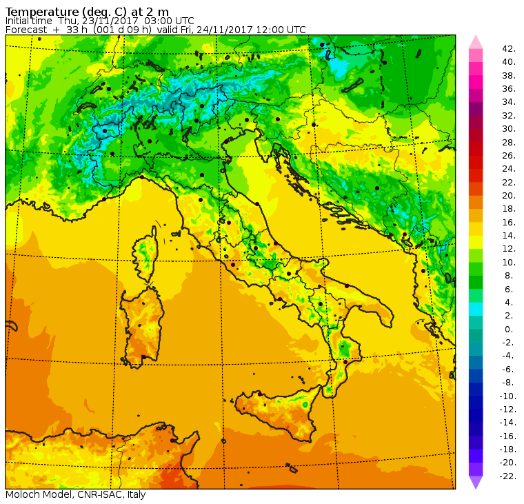 Meteo Italia oggi