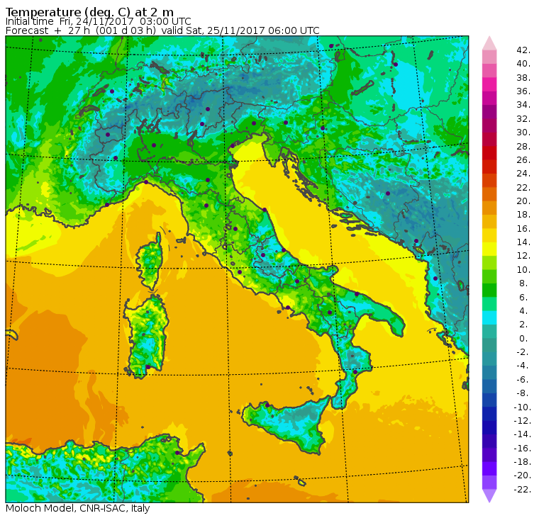 previsioni meteo novembre italia