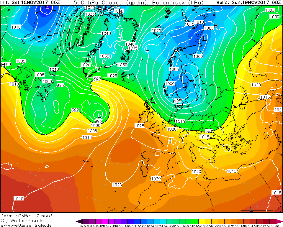 Previsioni Meteo Novembre Italia Anticiclone mappe modello ecmwf