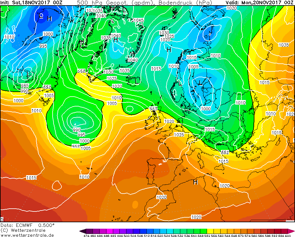 Previsioni Meteo Novembre Italia Anticiclone mappe modello ecmwf