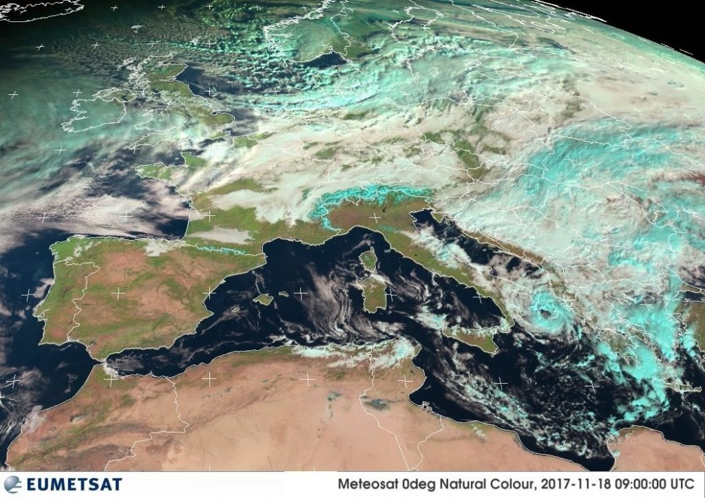 Uragano Mediterraneo Numa mar Ionio