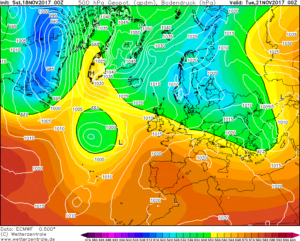Previsioni Meteo Novembre Italia Anticiclone mappe modello ecmwf