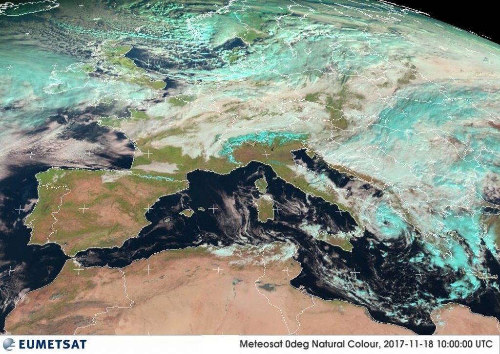 Uragano Mediterraneo Numa mar Ionio