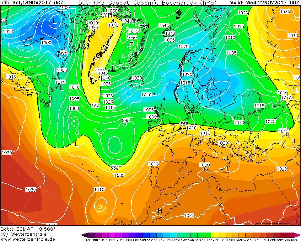 Previsioni Meteo Novembre Italia Anticiclone mappe modello ecmwf