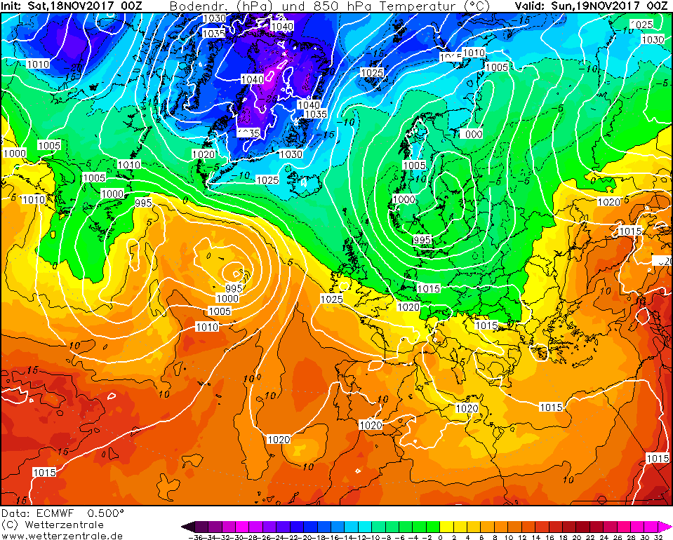 Previsioni Meteo Novembre Italia Anticiclone mappe modello ecmwf