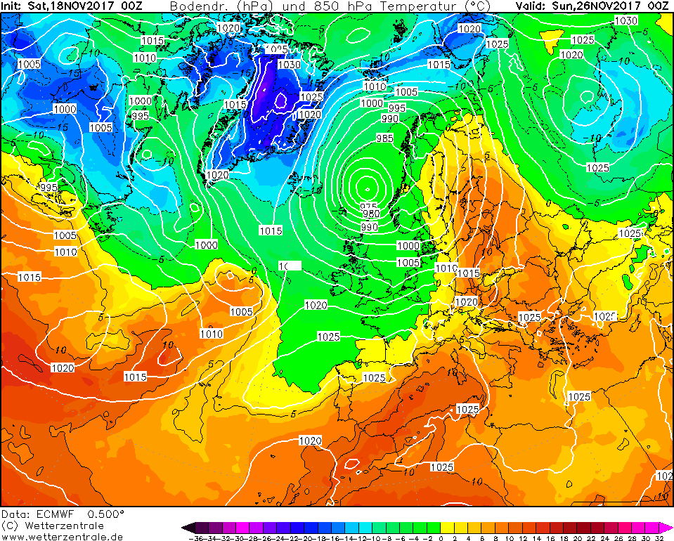 Previsioni Meteo Novembre Italia Anticiclone mappe modello ecmwf