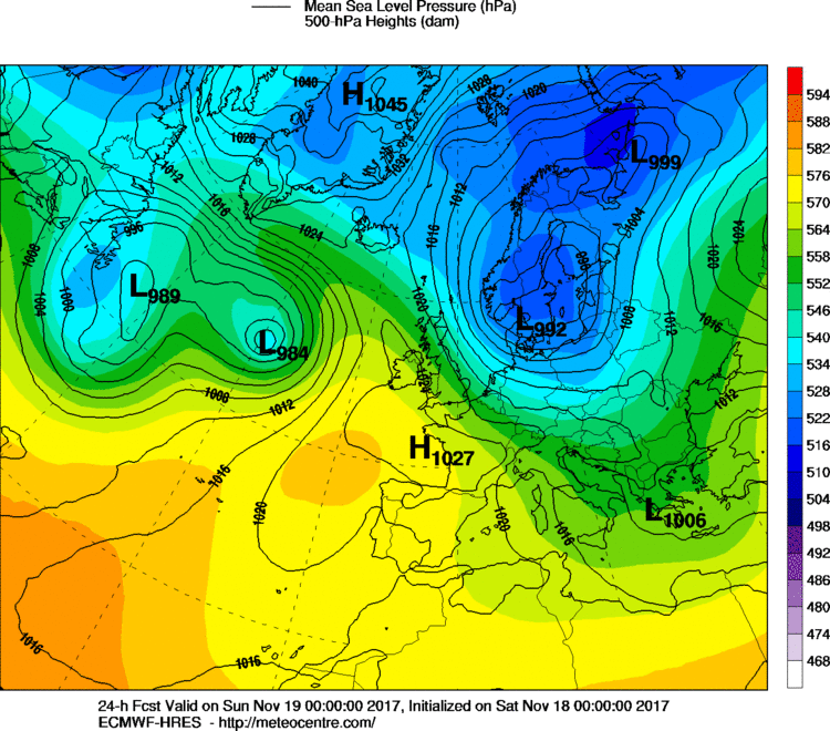Previsioni Meteo Novembre Italia Anticiclone mappe modello ecmwf
