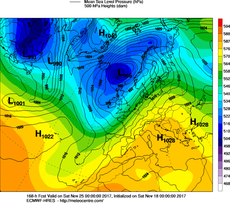 Previsioni Meteo Novembre Italia Anticiclone mappe modello ecmwf