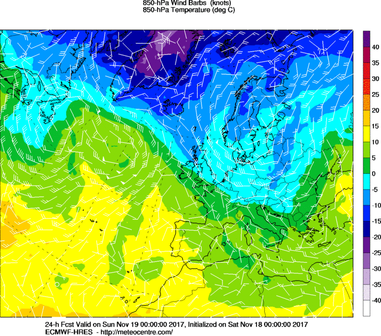 Previsioni Meteo Novembre Italia Anticiclone mappe modello ecmwf