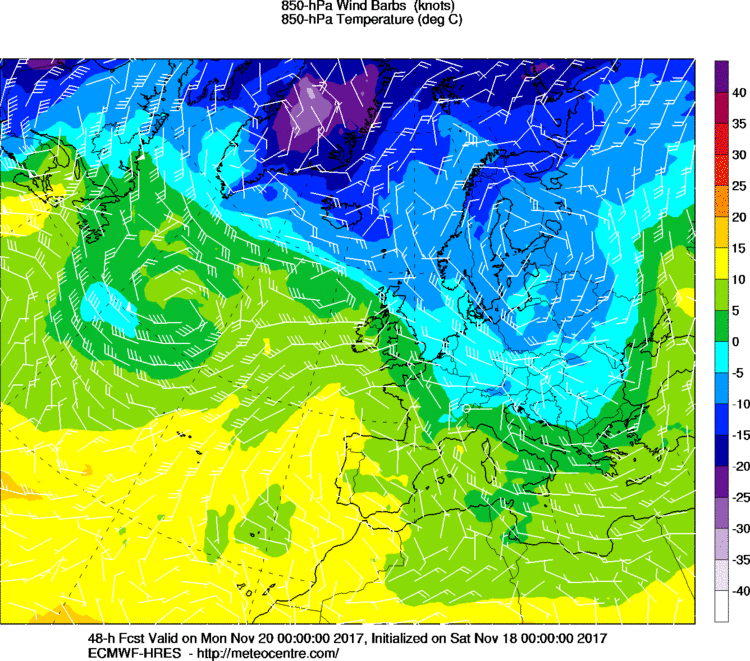 Previsioni Meteo Novembre Italia Anticiclone mappe modello ecmwf