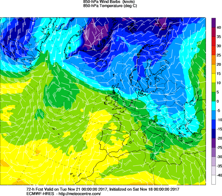 Previsioni Meteo Novembre Italia Anticiclone mappe modello ecmwf