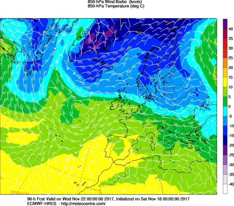 Previsioni Meteo Novembre Italia Anticiclone mappe modello ecmwf