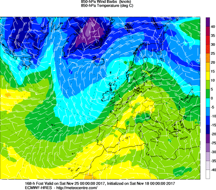 Previsioni Meteo Novembre Italia Anticiclone mappe modello ecmwf