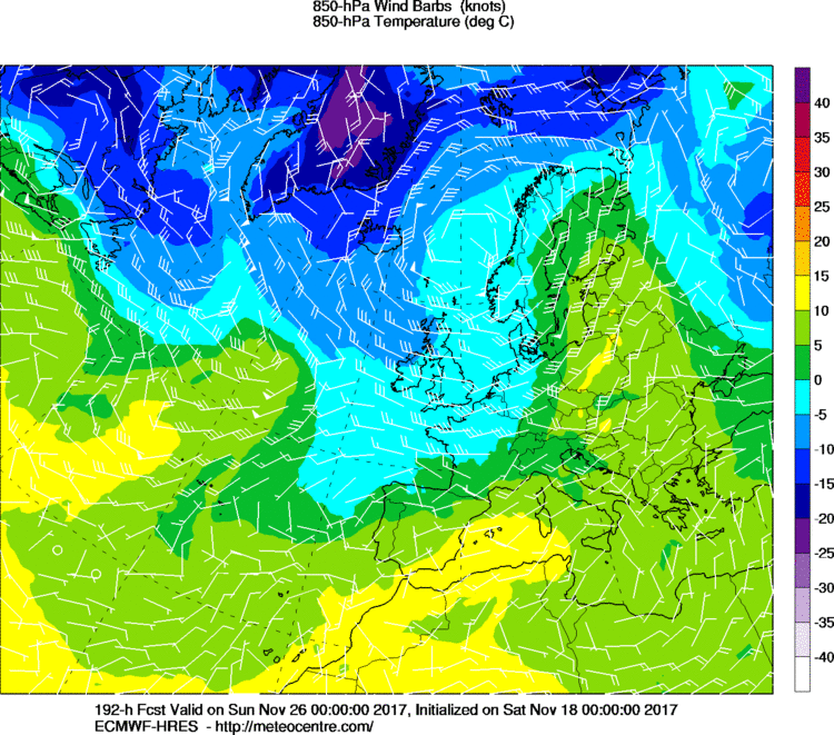 Previsioni Meteo Novembre Italia Anticiclone mappe modello ecmwf