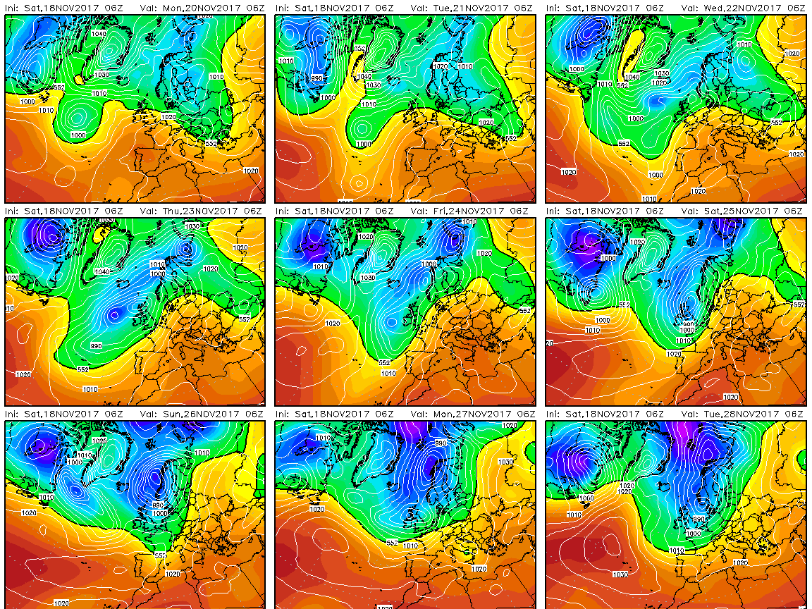 Previsioni Meteo Novembre Italia Anticiclone mappe modello gfs