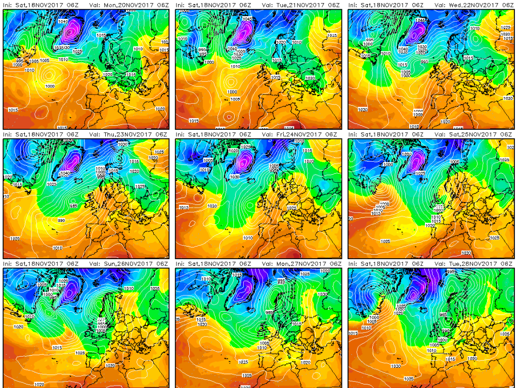 Previsioni Meteo Novembre Italia Anticiclone mappe modello gfs