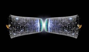 Rappresentazione schematica dell’evoluzione di un Universo che procede per rimbalzi