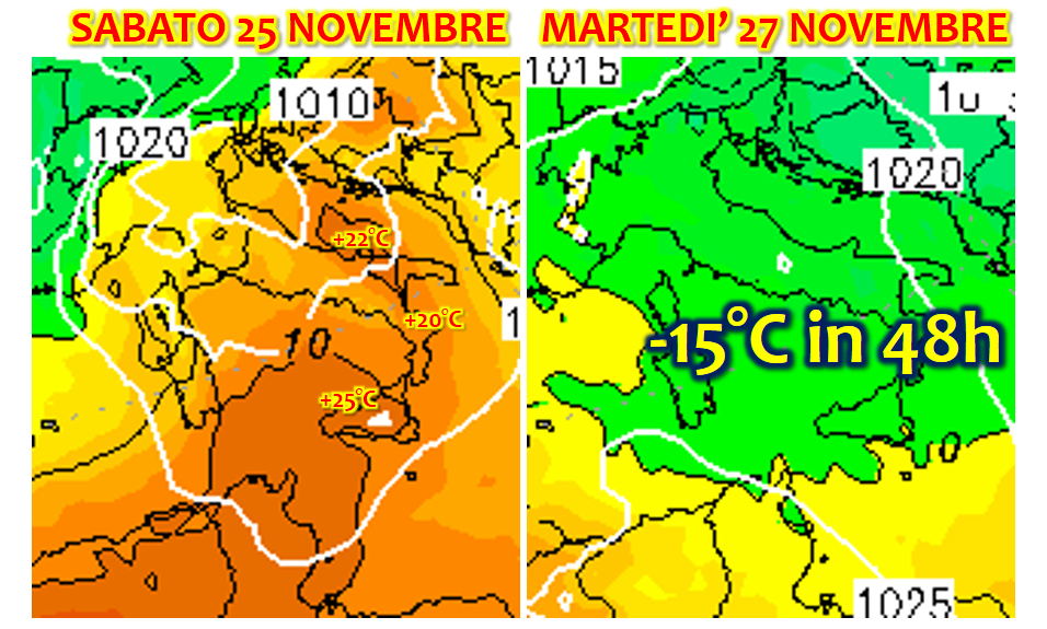 previsioni meteo novembre italia