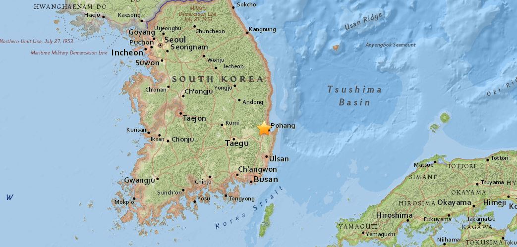 terremoto corea del sud