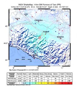 terremoto oggi nord italia